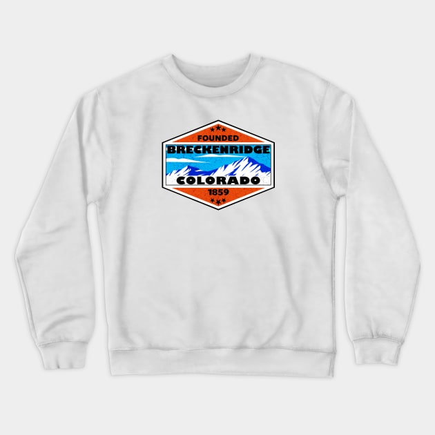 Skiing Breckenridge Colorado Ski Mountains Snowboarding Crewneck Sweatshirt by heybert00